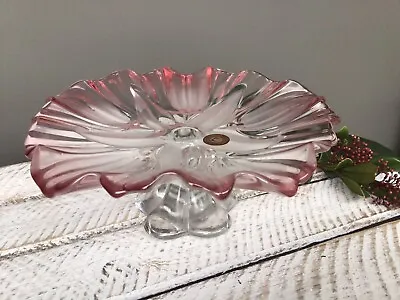 Vintage Walther Glass Sylvia Pedestal Bowl Centrepiece  • £20