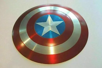 Captain America Shield - Metal Prop Replica - Screen Accurate - 1:1 Scale Shield • £117.17