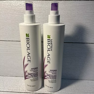 Lot Of 2- MATRIX BIOLAGE HYDRASOURCE DAILY LEAVE IN TONIC 13.5 Oz Scuffed • $45