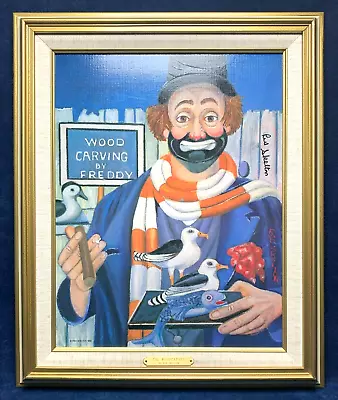 Red Skelton  THE WOODCARVER  Oil On Canvas Lithograph 458/5000 LTD ED 2x Signed • $318.74