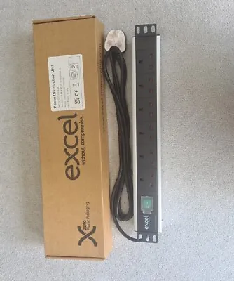 £20 • Buy Excel 10A 6-Way UK 19  Horizontal Rack Mount PDU 555-250 Power Distribution Unit