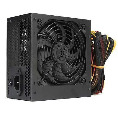 Black 12CM Silent Fan PC Power Supply ATX Computer PSU 500 Watt SATA Fans • £20.79