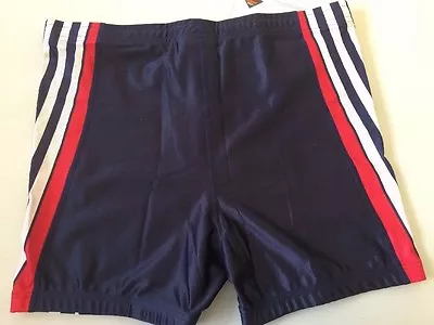 Vintage Adidas Running Shorts Sprinter Shiny Glanz 80's Tight Fitting 38 40 A14 • £19.99