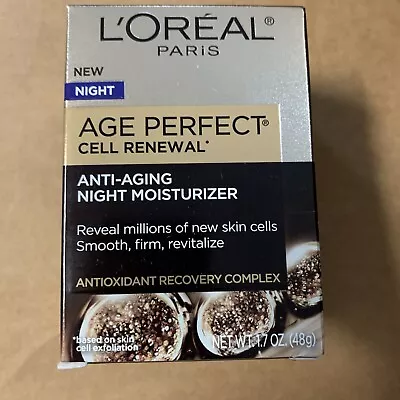 L’Oreal Paris Age Perfect Cell Renewal Anti Aging Night Moisturizer 1.7oz #184 • $14.90