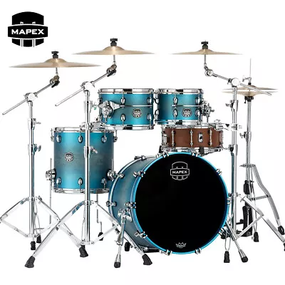 Mapex Saturn Evolution Fusion 4-Piece Birch Shell Pack Exotic Azure Burst Lacque • $2769