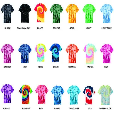 Tie Dye Mens T-Shirt Blank Tye Dyed Tee Spiral S M L XL 2X 3X 4X NEW • $7.84