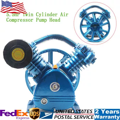 5HP 175 PSI Air Compressor Pump Motor Head Double Stage V-Style 2-Cylinder New • $225