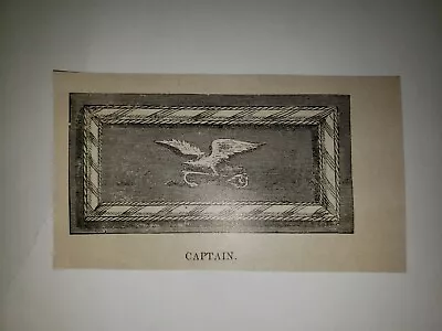 United States Navy Marks Of Rank Patch For Captain 1883 Civil War Print • $19.99