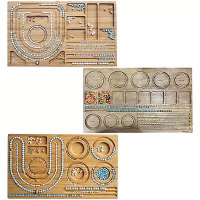 $41.91 • Buy Bead Boards For Jewelry Making Wooden Pearl Board With Scale And Size For DIY