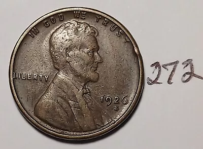 1926-S Lincoln Wheat Cent         #272 • $12