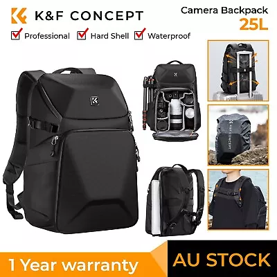 K&F Concept Camera Backpack Bag Waterproof Mirrorless Photography Hardshell Case • $139.99