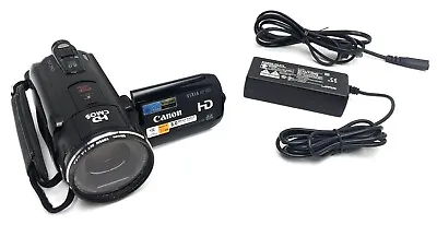 Canon VIXIA HF S10 HD 32GB 1080p Video Camera 10x/200x Zoom W/ Lens Filter *READ • $239.99