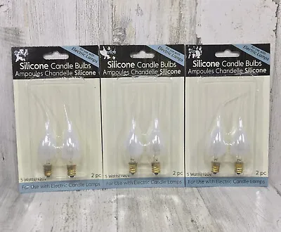 $17.99 • Buy (3) 2 Packs (6 Bulbs) Darice Silicone 5w Candle Light Bulbs Electric Candelabra