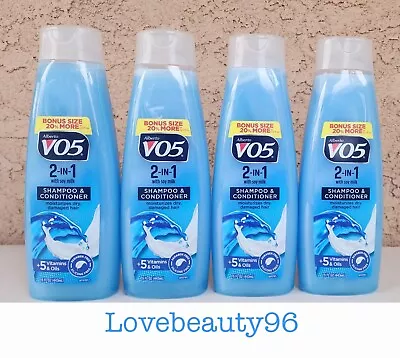 4pk V05 Vo5 2 In 1 Shampoo Conditioner Soy Milk Protein Damaged Hair 15oz • $23