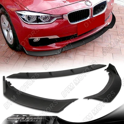 For 16-19 BMW 320i 328i 330i F30 F35 Matt Black Front Bumper Body Kit Lip 3PC • $83.88