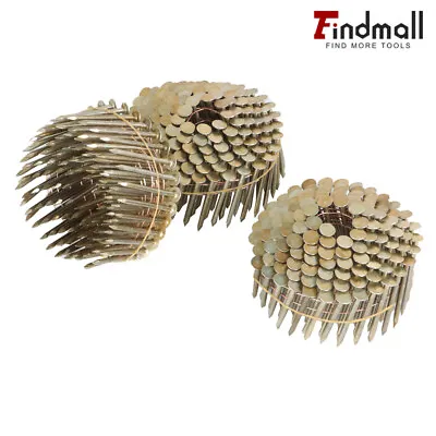 Findmall 7200 Pack 1-3/4 Inch × 0.12 Inch 15 Degree Galvanized Coil Roofing Nail • $54.97