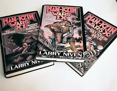 Man-Kzin Wars Book Lot Of 3 Hard Cover Sci-Fi Fantasy • $75
