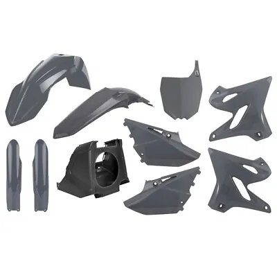 Polisport Restyle Plastic Kit Set 2019 Style Grey Yamaha YZ125 YZ250 2002-2020 • $185.86