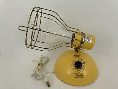 Vintage 1984 General Electric Time-A-Tan Sun Lamp RSK-6 W/Bulb Yellow Works • $60