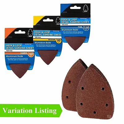 £3.95 • Buy Sanding Pads Hook And Loop 140mm Detail Palm Sheets  Mouse Sandpaper 40g To 120