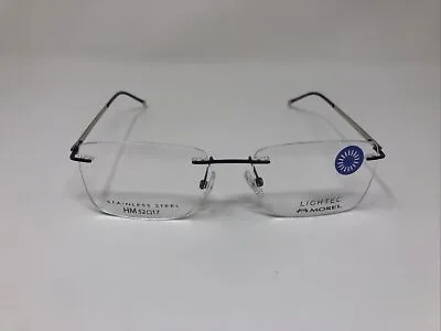 LIGHTEC MOREL France EYEGLASSES RIMLESS 30099L ND 01 52-17-145 GOLD BLACK W399 • $78.50