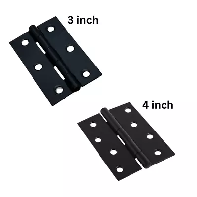 Black Butt Door Hinges 75mm 3  Or 100mm 4  Pairs Of Door Hinges • £3.99