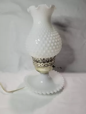 Vintage Milk Glass Hobnail Accent Lamp Night Light • $21