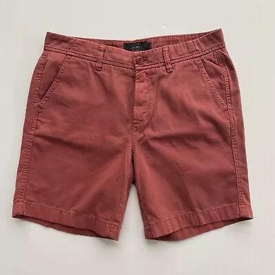 J. Crew Chino 7” Bermuda Shorts Women’s Sz 4 100% Cotton Flat Front  Terracotta • $15.37