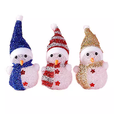 Christmas Snowman Decorations Indoor Color Changing LED Snowman Figurines • $11.79