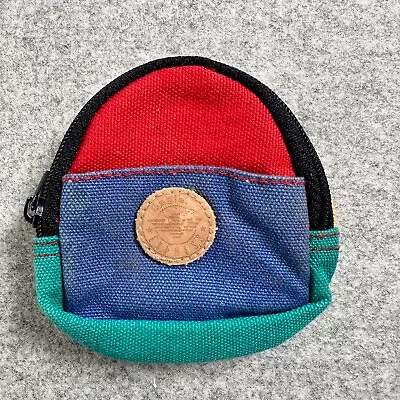 Express Coin Purse Change Wallet Mini Backpack Colorful Retro Zip • $18