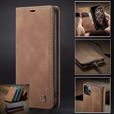 $11.98 • Buy Leather Wallet Card Case IPhone 14 Plus 13 12 11 Pro Max SE 8 7+6 XR Flip Cover