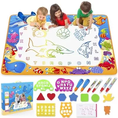 Water Doodle Mat - Kids Painting Writing Color Doodle Drawing Mat Toy Bring  • $35