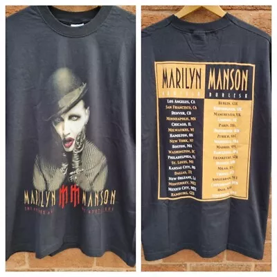 Marilyn Manson 2003 T Shirt Official Tour Merch Backprint UNWORN LARGE  • £49.99