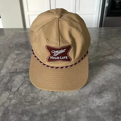 NEW Miller High Life Beer Rope Relaxed Fit Retro Vintage Mens Snapback Cap Hat • $12.74