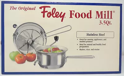 Original Foley Food Mill 3.5 Qt Stainless Steel Masher Strainer Ricer 50025 New • $41.97