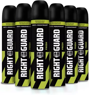£22.98 • Buy Right Guard Mens Deodorant, Total Defence 5 Fresh Anti-Perspirant Spray, 6 X 250