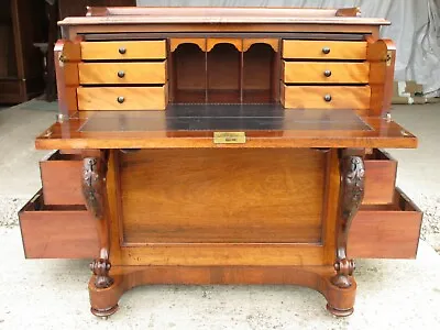 Victorian Rosewood Davenport Style Secretaire Writing Desk (ref 834) • £2750