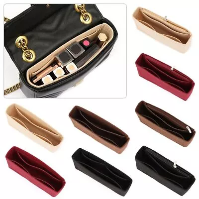 Women's Organizer Handbag Felt Travel Bag Insert Liner Purse Organiser Pouch • £4.29