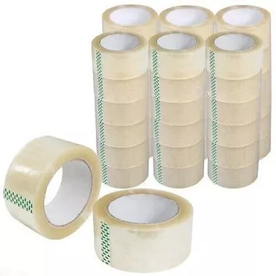 Packing Tape 36 Rolls 110 Yards 2 Mil (330 Ft) Clear Carton Sealing Tapes • $33.79