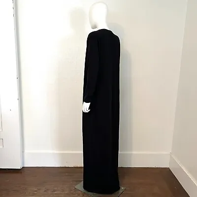 RARE Vintage 1990s VERA WANG COLLECTION Black 100% CASHMERE Maxi Cardigan Floor • $325