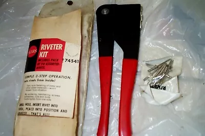 RIVETER Sears Rivet KIT 974541 Vintage Hand Tool Rivets In Original Package • $18.99
