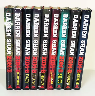 Job Lot Bundle Of 9 X Darren Shan ZOM-B Hardback Books Inc Baby Clans • £25