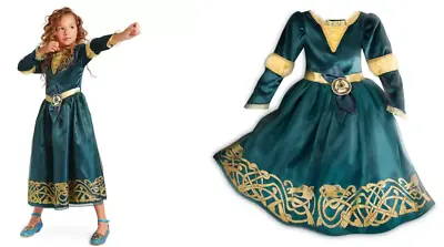Merida Brave Costume Dress Size 7/8 Green Disney NWT Halloween • $58.89