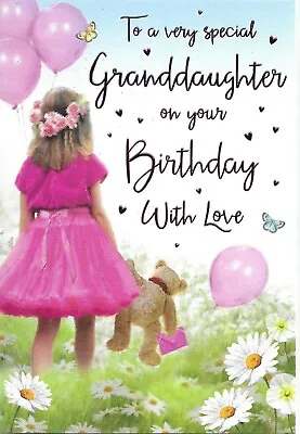 Very Special Granddaughter Birthday Card For A Child  Quality Card Paper Insert • £2.99
