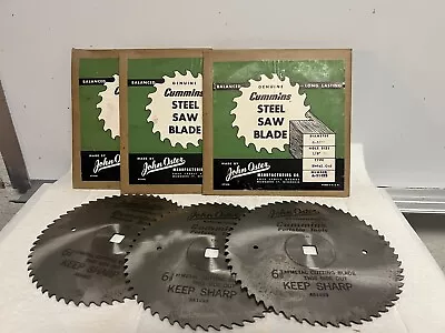 NOS 3 Vintage John Oster CUMMINS Steel METAL CUT 6 3/8 SAW Blades/Maxaw Circular • $23.99