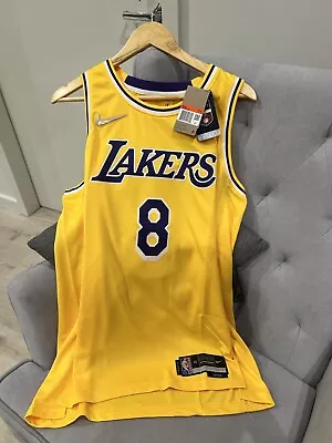 Nike Kobe Bryant Size Large #8 Lakers Yellow NBA Swingman Jersey Icon Edition • $67.33