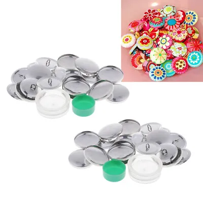 £8.21 • Buy 20 Sets Button Blanks For Cover Buttons Metal Backs With Assembly Tools Set
