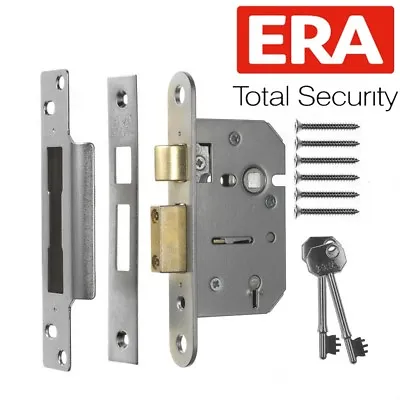 2.5  ERA CHROME VISCOUNT SASHBOLT 5 Lever External Mortice Door Lock Latch Catch • £16