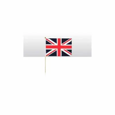 Union Jack Hand Flag - Fabric Flag On Wooden Stick  6 X 9  - Olympics • £2.85