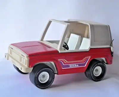 Vintage Tonka / Barbie Truck ~ Bronco Jeep SUV ~ Metal ~ Red / Pink • $22.50